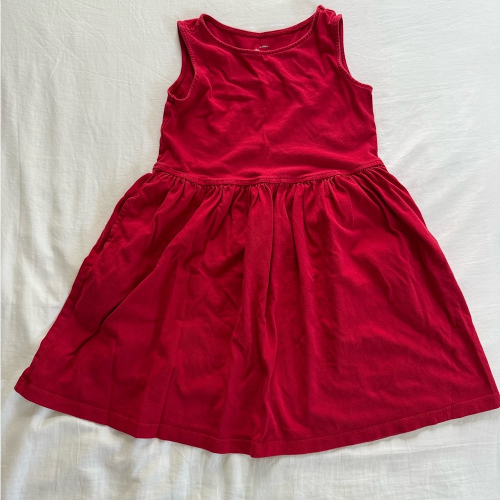 Primary recess dress in cherry red size 6-7